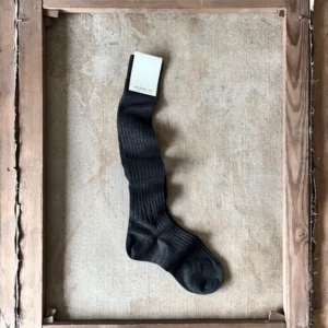Luxury Cashmere-Silk Knee-High Dark Grey