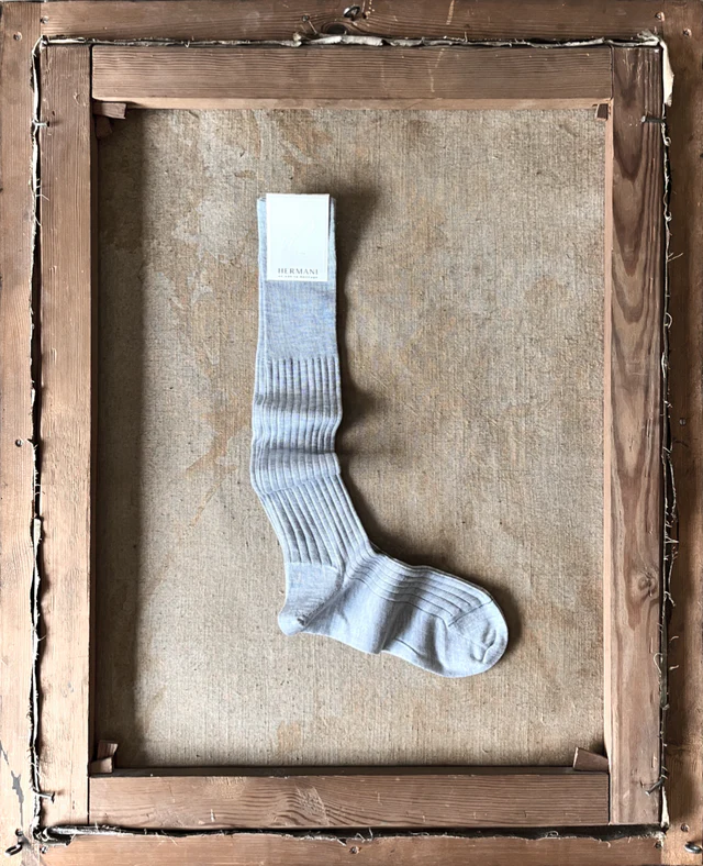 Luxury Cashmere-Silk Knee-High Grigio