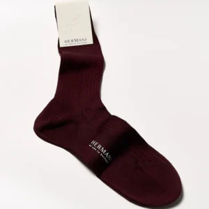 Filo di Scozia Cotton Mid-Calf - Bordeaux