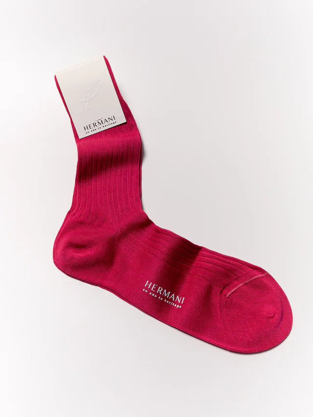 Filo di Scozia Cotton Mid-Calf - Fucsia