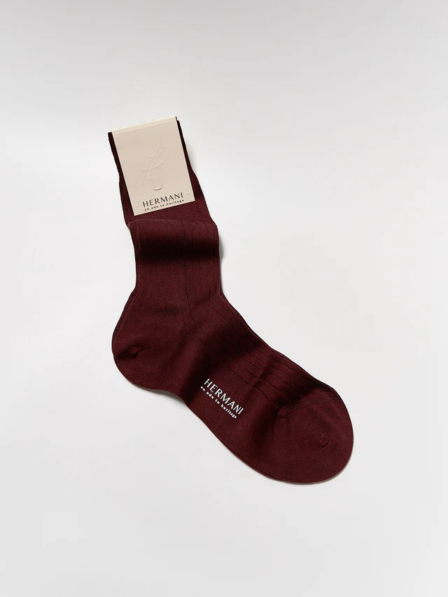 Donna Filo di Scozia Cotton - Bordeaux