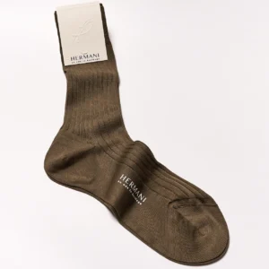 Filo di Scozia Cotton Mid-Calf - Tabacco