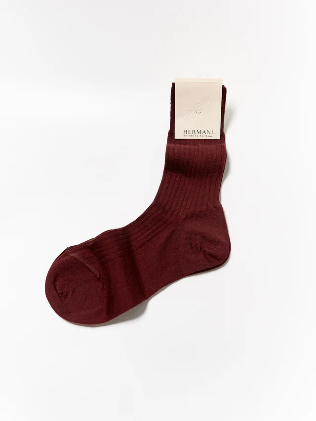 Merino Mid-Calf Bordeaux